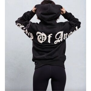 Trio Urban New York “City of Angel” Light Pink Hoodie S EUC